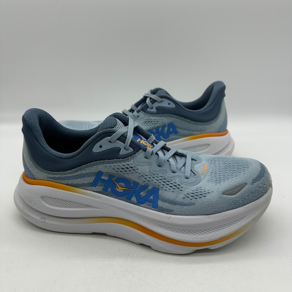 Hoka M Bondi 9 Mens 10D 1162011 DNP Drizzle / Downpour Max Cushion Running Shoes